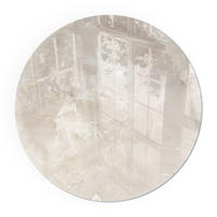 GLASPLATTE für Kamin Ø 100 cm - Creme, Glas (100/100/0.4cm) - TULUP