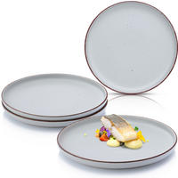 SPEISETELLER BOMBAY STONE - 4 teilig aus Steingut - Hellgrau, Stein (27cm) - Sänger