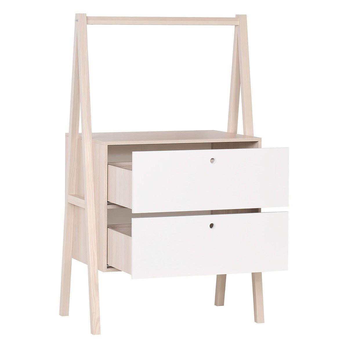 KOMMODE 2 Schubladen weiß - Spot - 60/88/150 cm - Eichefarben, Holzwerkstoff (88/150/60cm) - Calicosy