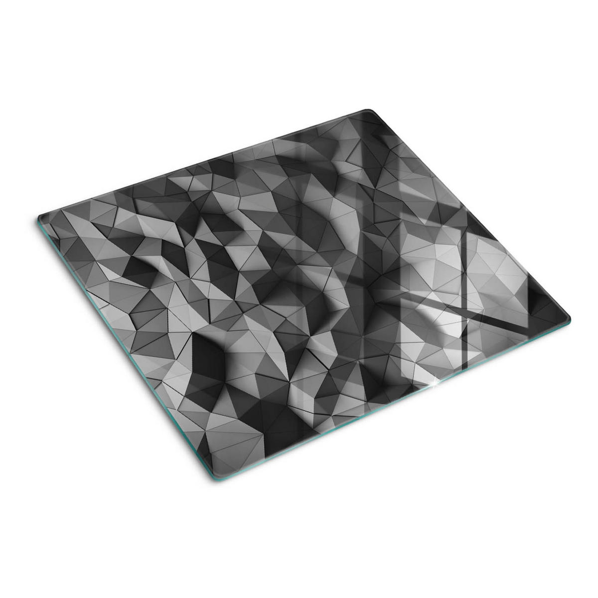GLASPLATTE 60x52 cm 3D - Grau, Glas (60/0.4/52cm) - TULUP