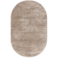 VISKOSETEPPICH OVAL Nela Taupe 150x230 cm - Taupe, Textil (150/230cm) - benuta Pure