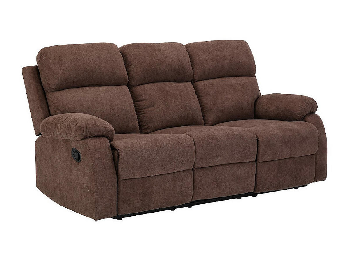 COUCHGARNITUR mit Sessel - 4 Personen - Stoff - Braun - TOLZANO - Braun, Textil (201/100/96cm) - Vente-Unique