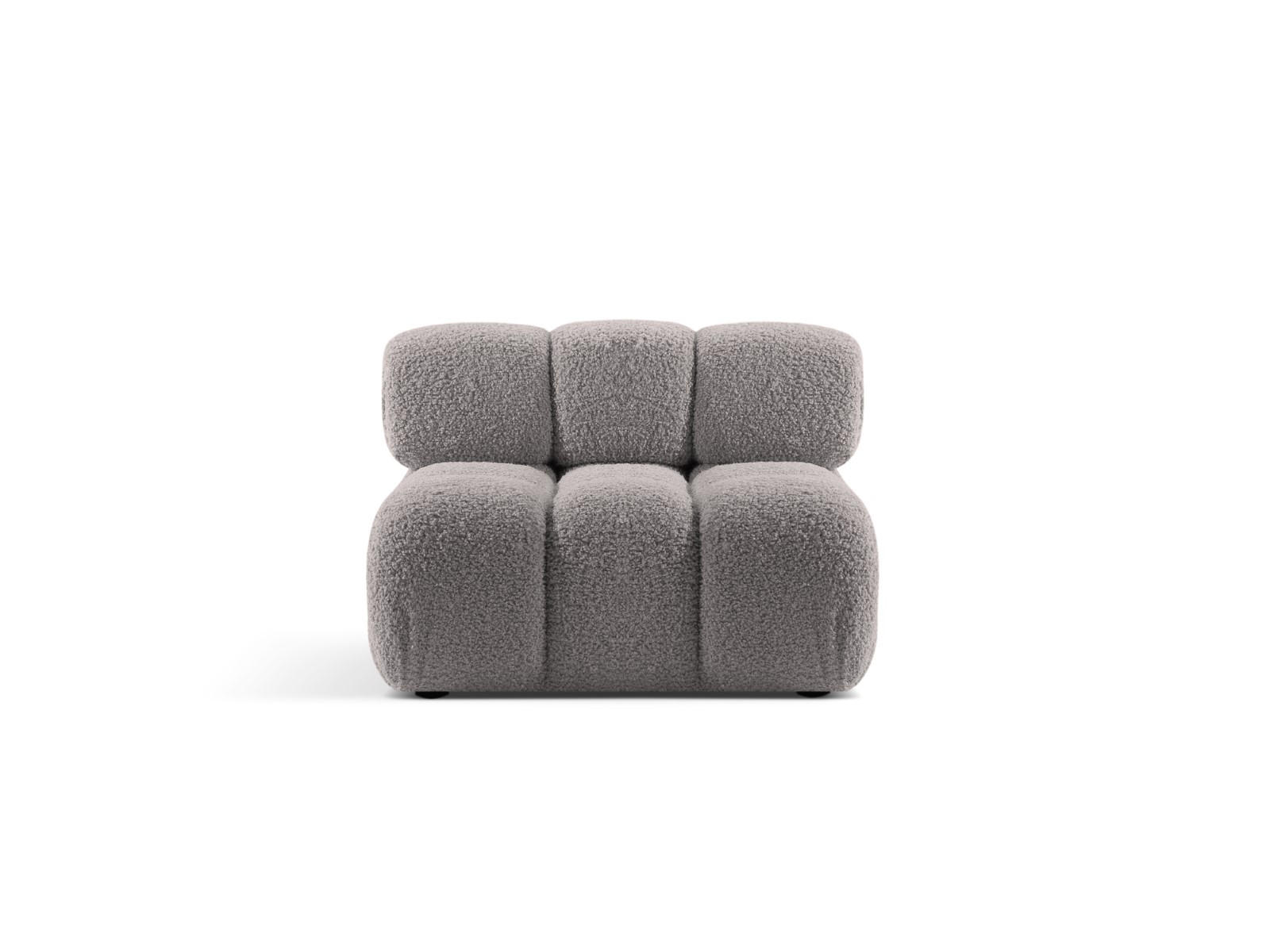 MODUL Bellis aus Boucle hellgrau - Hellgrau, Textil (94/70/94cm) - Micadoni