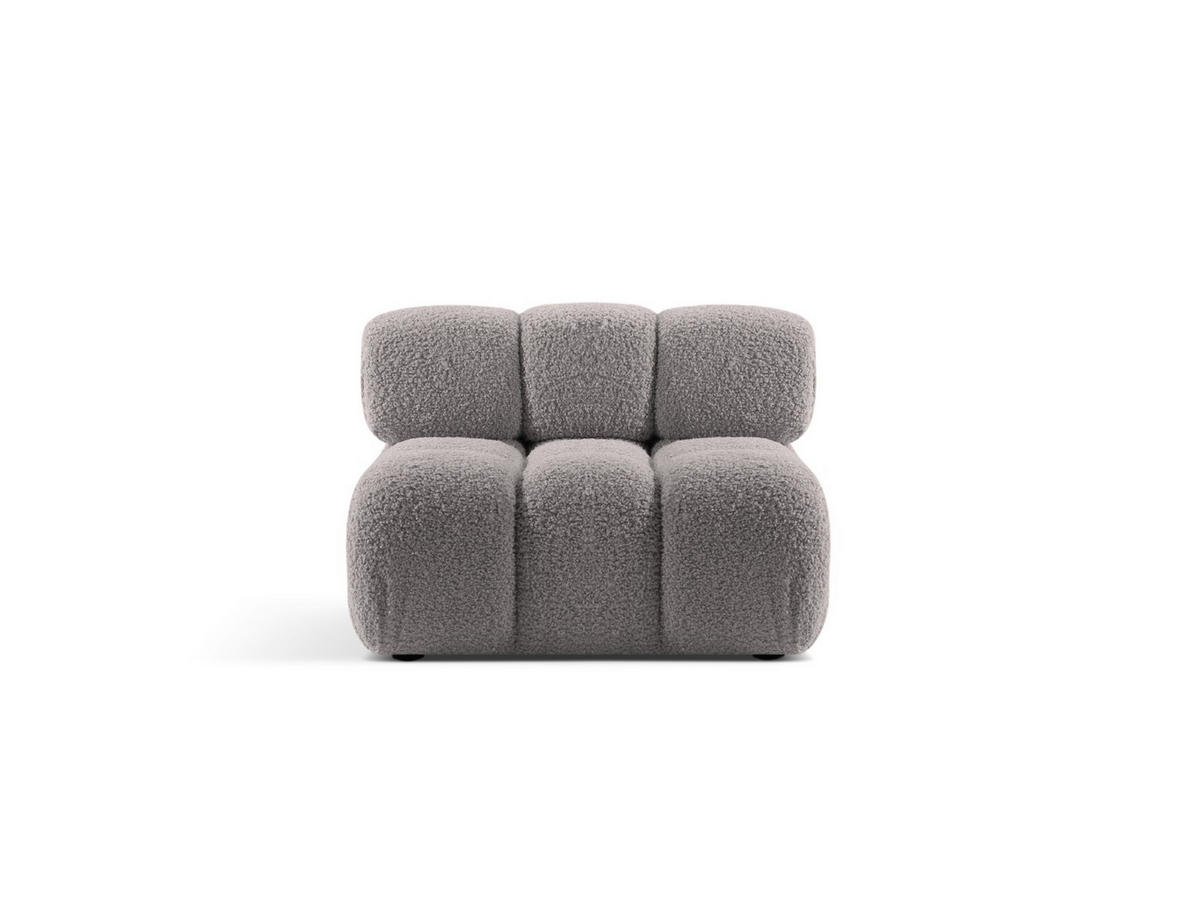 MODUL Bellis aus Boucle hellgrau - Hellgrau, Textil (94/70/94cm) - Micadoni