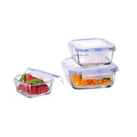 FRISCHHALTEDOSEN Mono transparent 3er Set - Transparent, Glas (1/1/1cm) - Ritzenhoff Breker