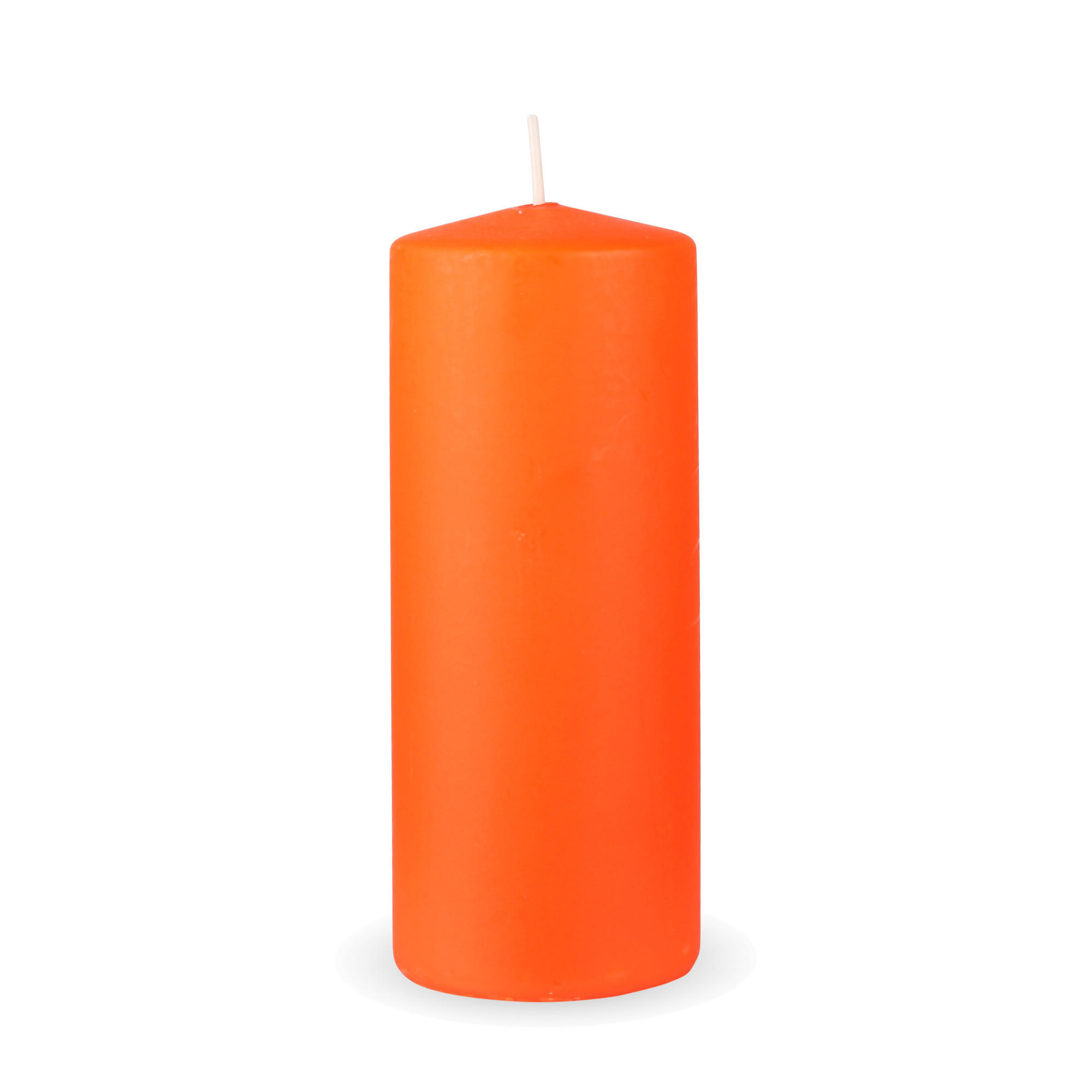 STUMPENKERZEN Ø7cm Orange Ø7cm x 16cm - Orange, Naturmaterialien (7/16cm) - HS Candle