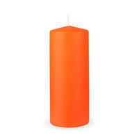 STUMPENKERZEN Ø7cm Orange Ø7cm x 16cm - Orange, Naturmaterialien (7/16cm) - HS Candle
