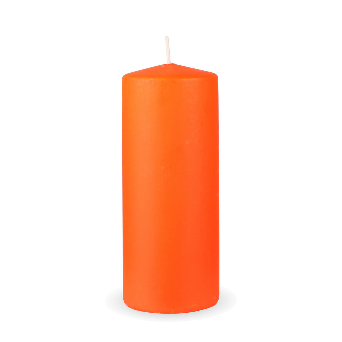 STUMPENKERZEN Ø7cm Orange Ø7cm x 16cm - Orange, Naturmaterialien (7/16cm) - HS Candle
