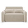 2-SITZER SCHLAFSOFA Duelia Beige, hydrophobe Chenille - Beige/Schwarz, Textil/Metall (144/85/124cm) - Selsey