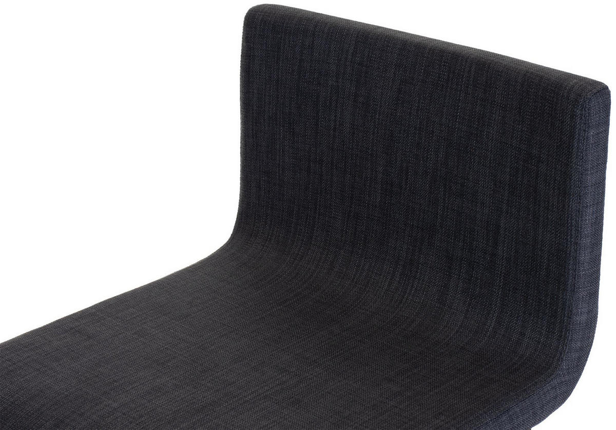 BARHOCKER Stoff Dunkelgrau - Dunkelgrau/Schwarz, Textil/Metall (41/80/46cm) - CLP
