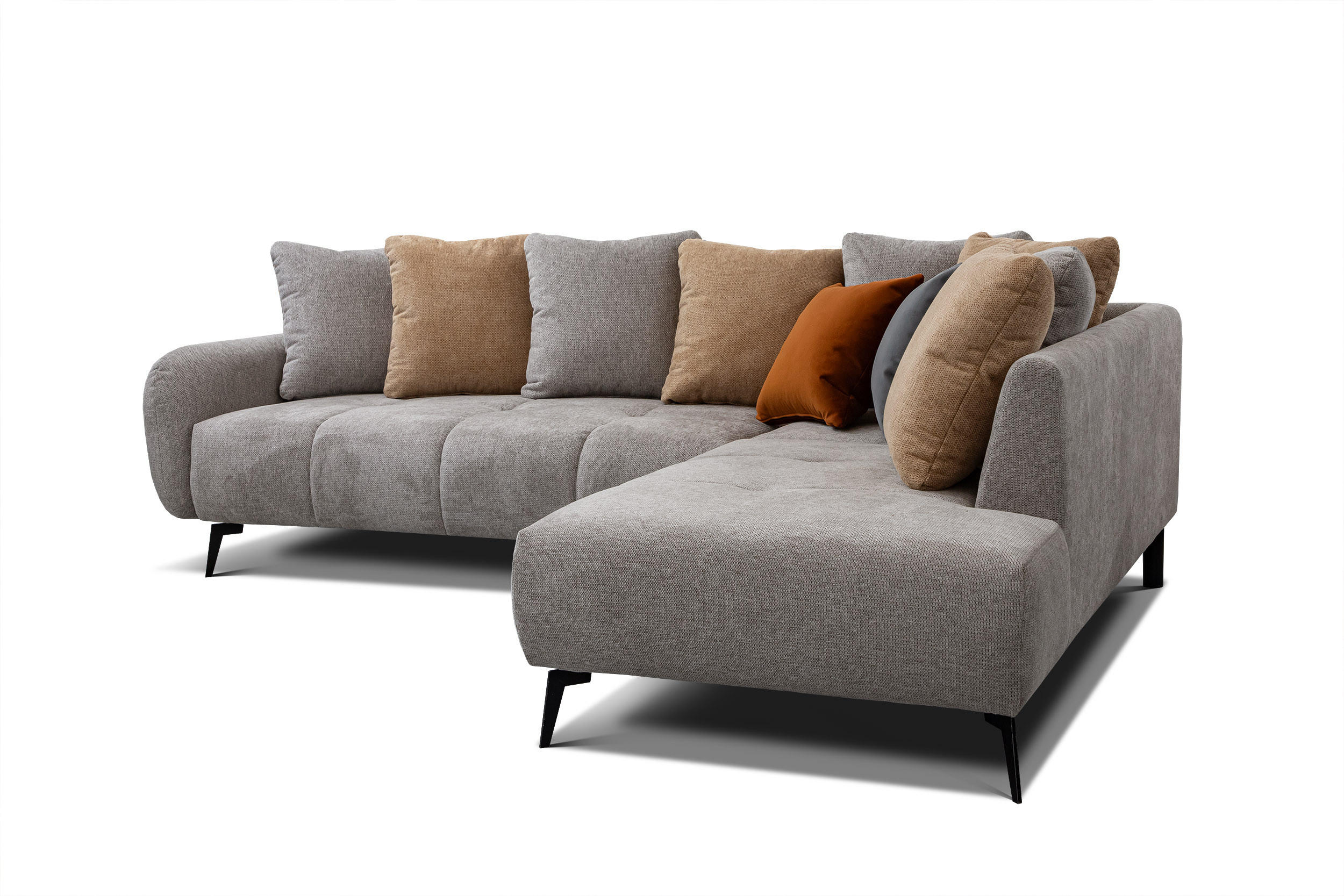 Thumbnail - Courtois Laville Ecksofa, Grau, Textil, 5-Sitzer, 266x206 cm, Wohnzimmer, Sofas & Couches, Wohnlandschaften, Ecksofas