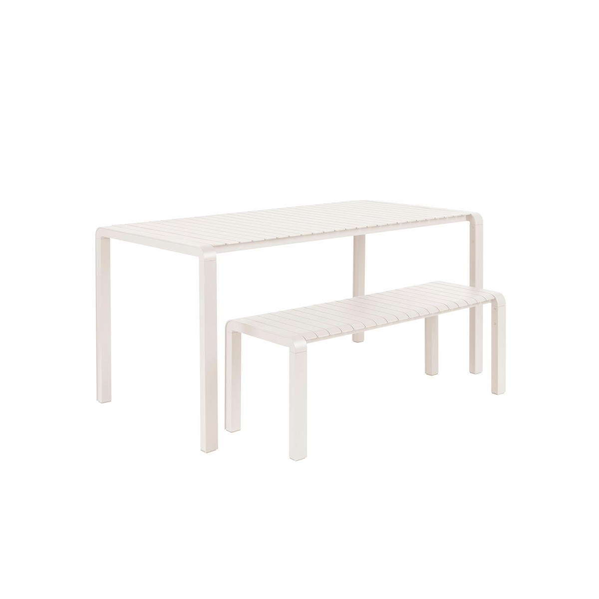 GARTENTISCH Vondel 168,5x87 cm Weiß - Weiß, Metall (168.5/87.2/75cm) - Zuiver