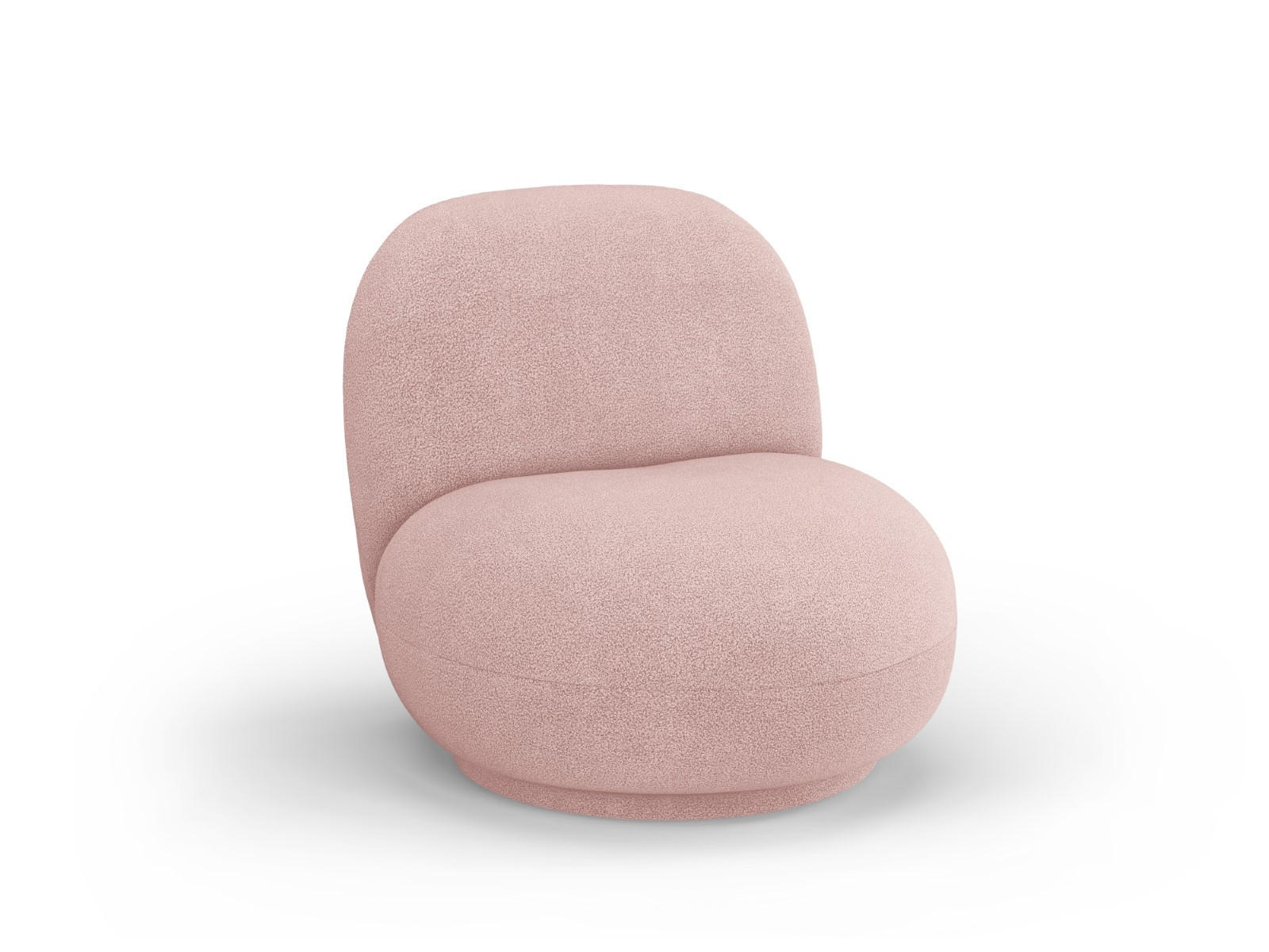 DREHSESSEL Chuck aus Boucle puderrosa - Pink, Textil (77/80/78cm) - Micadoni