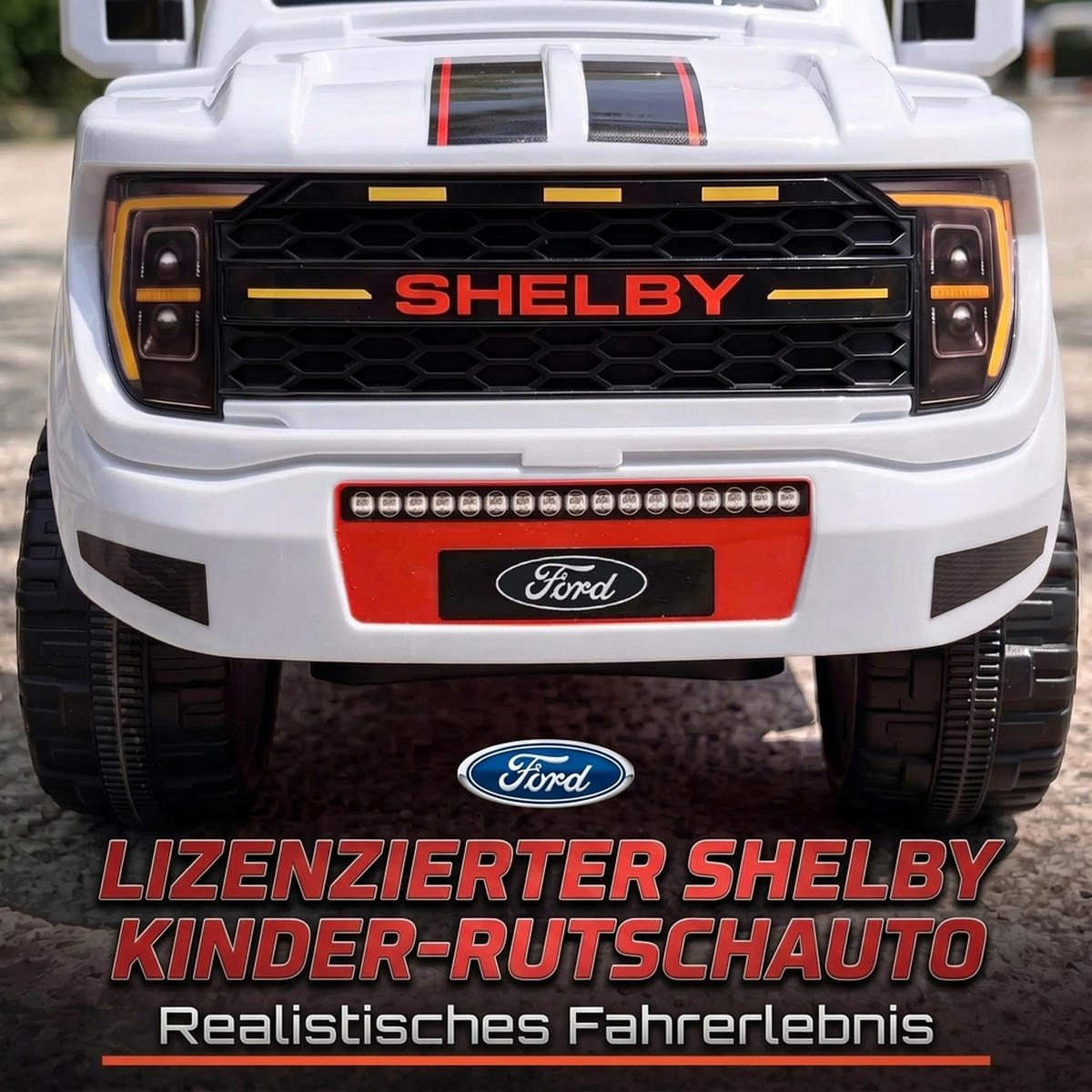 RUTSCHAUTO-FÜR-KINDER PP Weiß - Weiß, Kunststoff (80/25.5/33cm) - AIYAPLAY