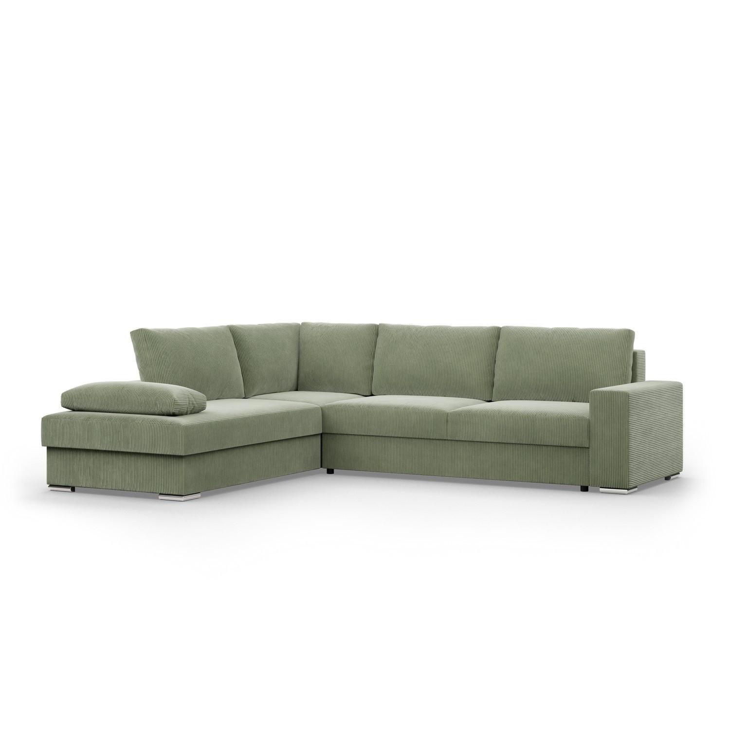 ECKSOFA MIT SCHLAFFUNKTION VELANO Grün - Grün, Textil (231/287cm) - Mebligo