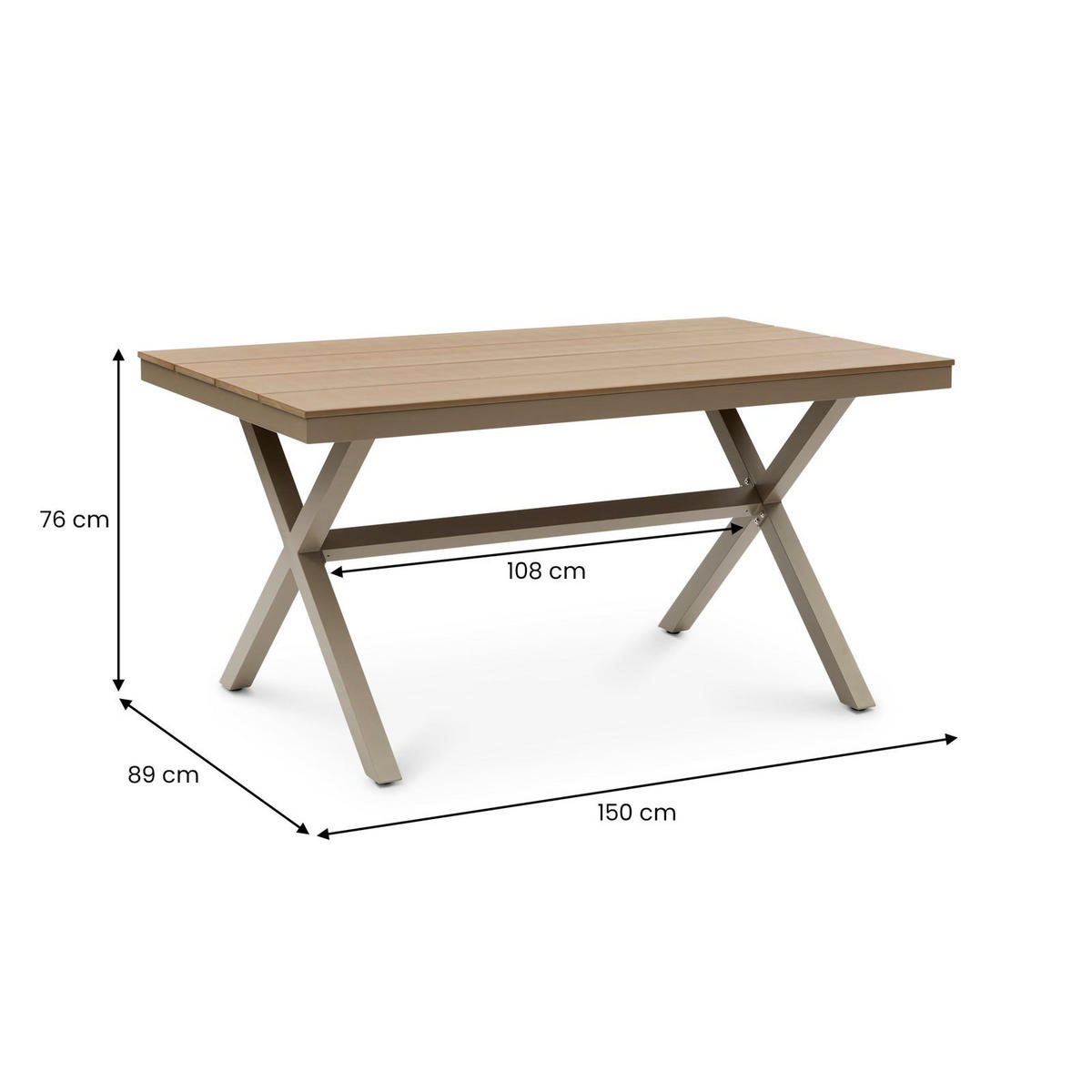 GARTENMÖBEL SET AFUERA - Braun, Metall - CARO-Möbel