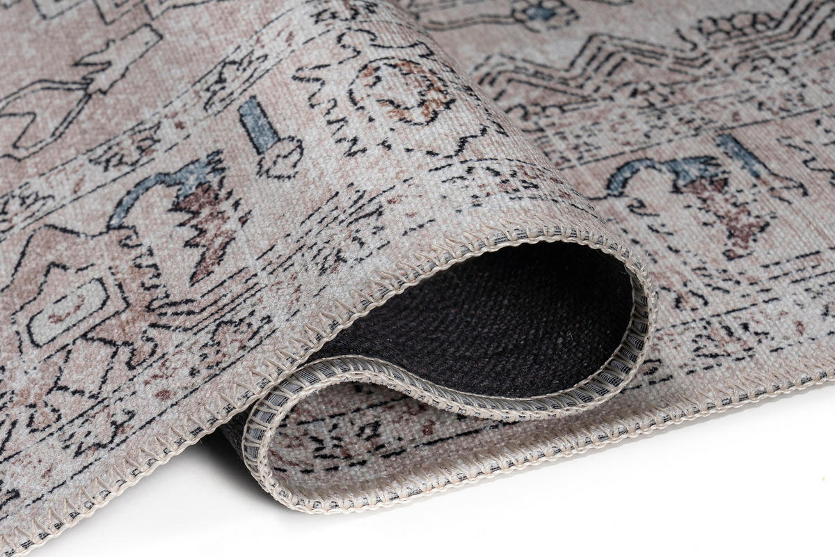 TEPPICH DUBAI hellgrau orientalisch 120/180 cm - Hellgrau, Textil (120/180cm) - Tapiso