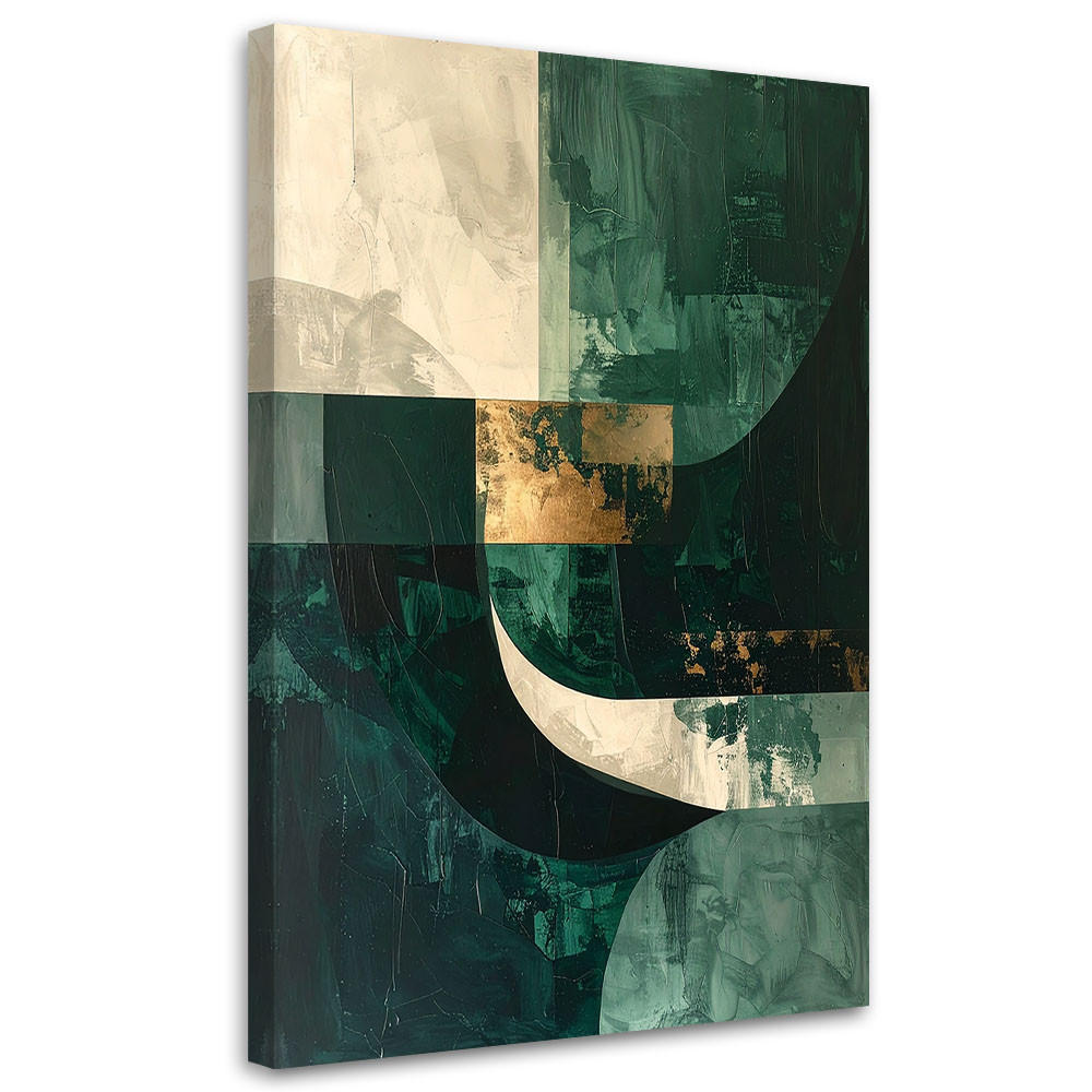 LEINWANDBILD Abstraktion 20x30cm - Grün, Textil (20/30cm) - Feeby