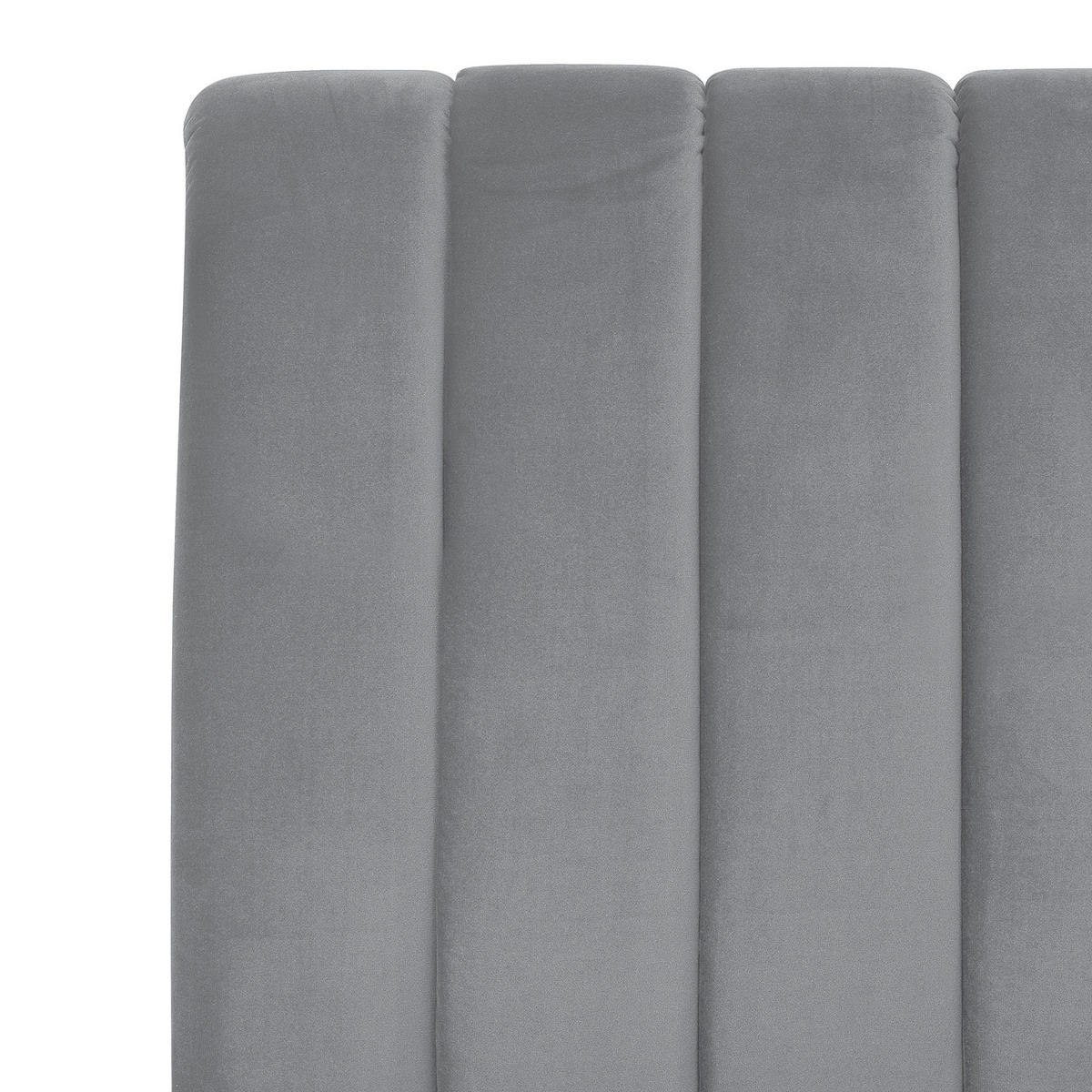 POLSTERBETT 180/200cm Grau Marville - Grau, Textil (180/200cm) - Beliani