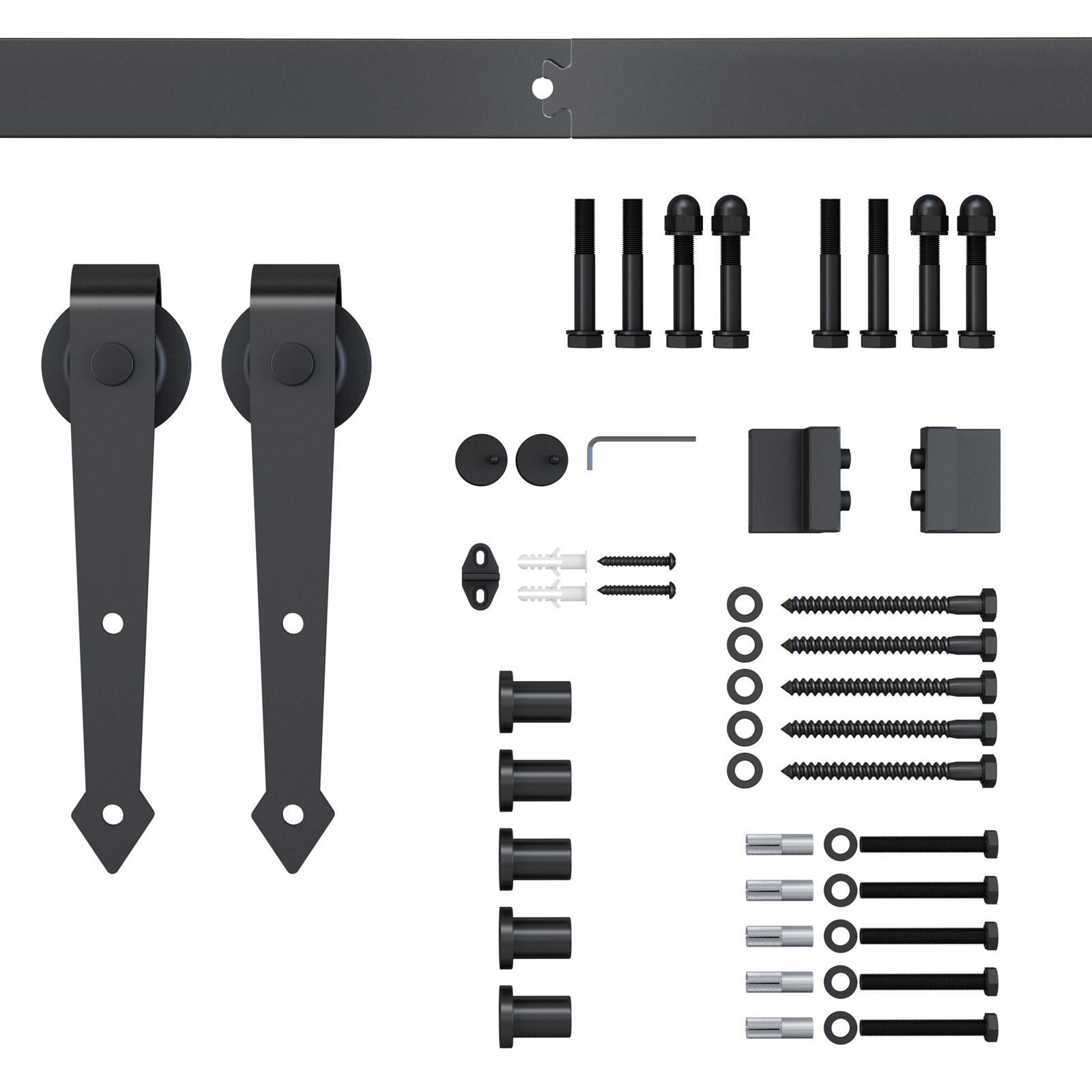 SCHIEBETÜRSYSTEM - Braun, Metall (4/0.6/100cm) - HOMCOM