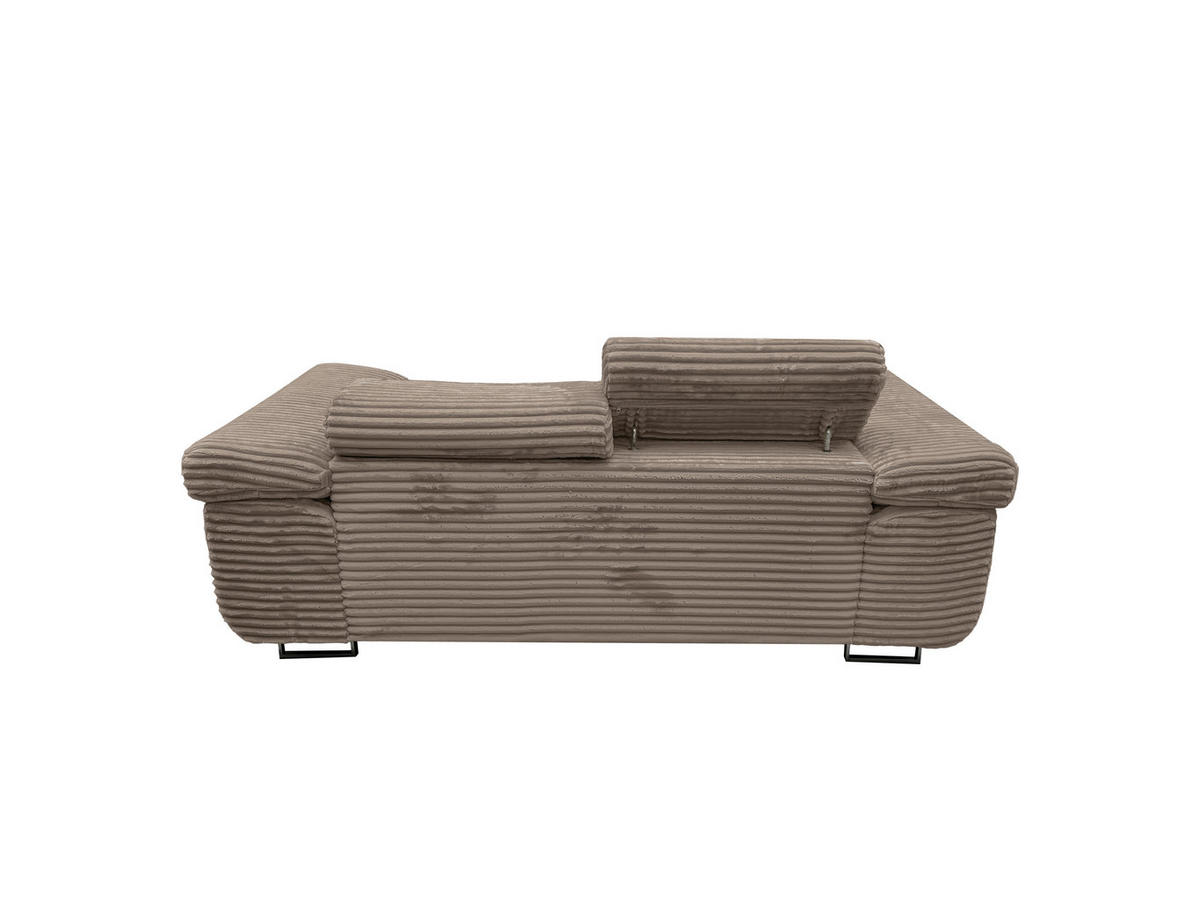 GUSTAW Sitzgarnitur 3+2+1, Schlafsofa 3-Sitzer, Cordbezug Cappuccino - Cappuccino, Textil (225/92/101cm) - KS Home Concept