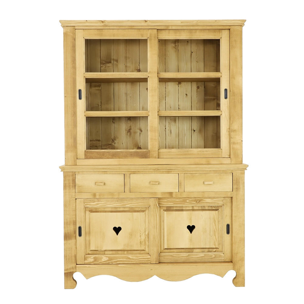 VITRINE aus Massivholz MEXICANA - Honig, Holz (140.5/201/50cm) - Seart