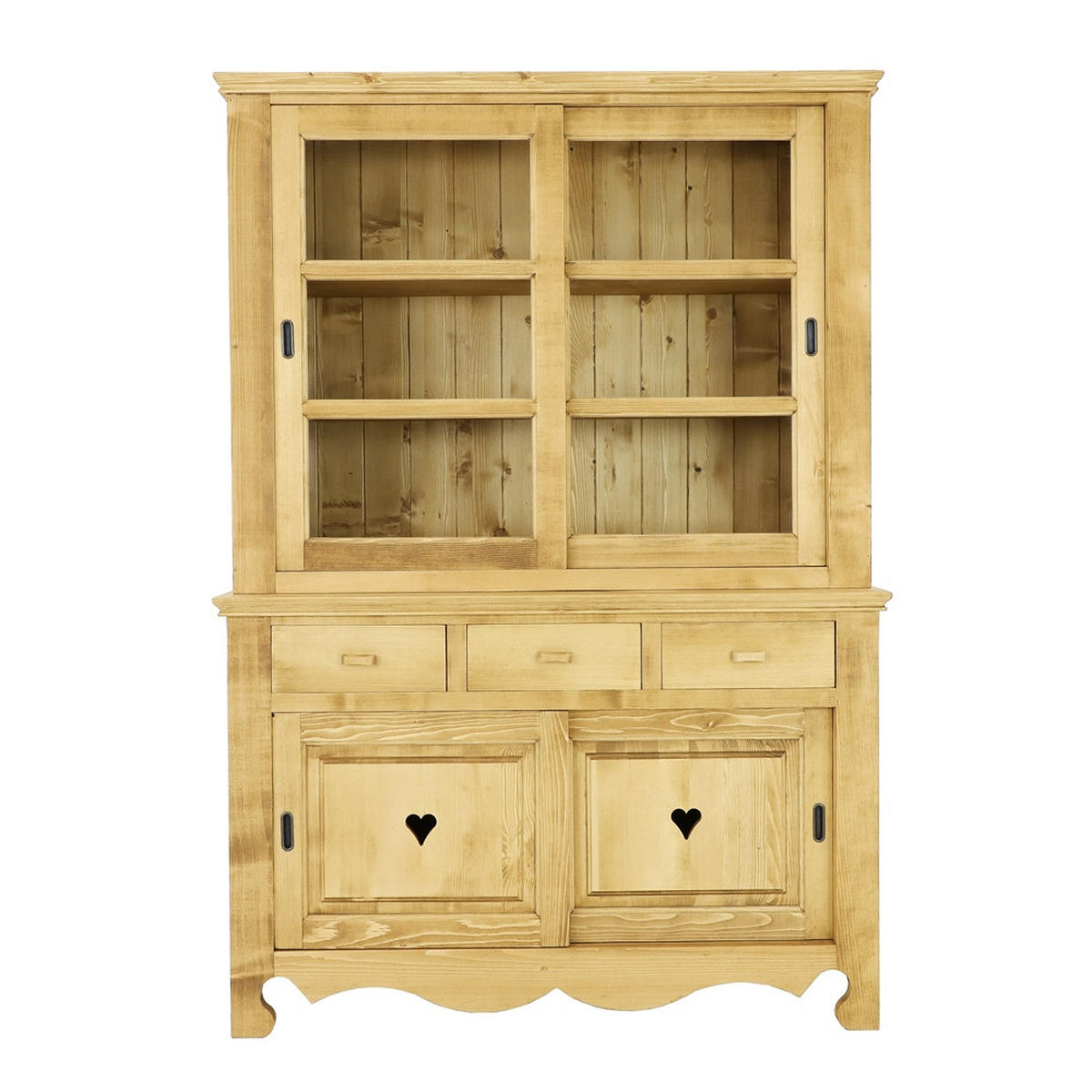 VITRINE aus Massivholz MEXICANA - Honig, Holz (140.5/201/50cm) - Seart