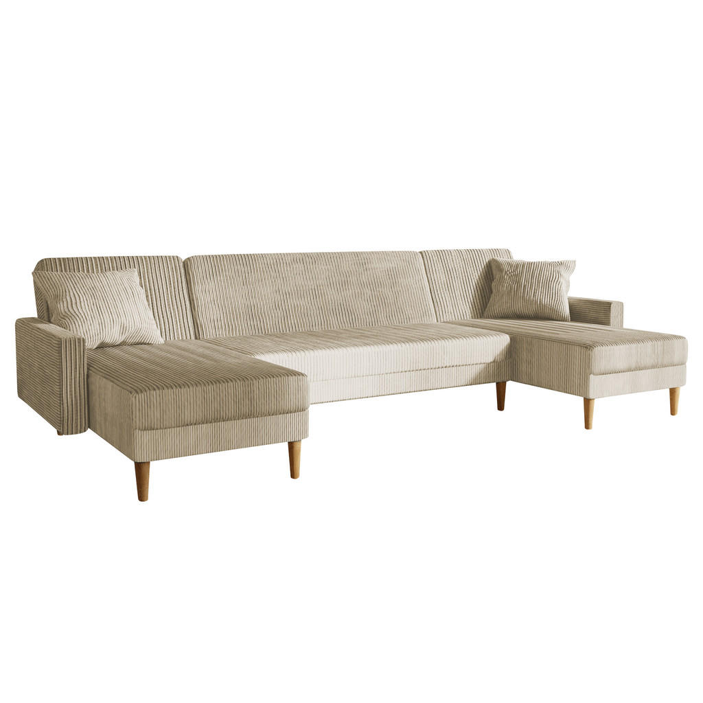 Thumbnail - Idohome Ecksofa, Beige, Textil, 4-Sitzer, 330x134 cm, Wohnzimmer, Sofas & Couches, Wohnlandschaften, Ecksofas