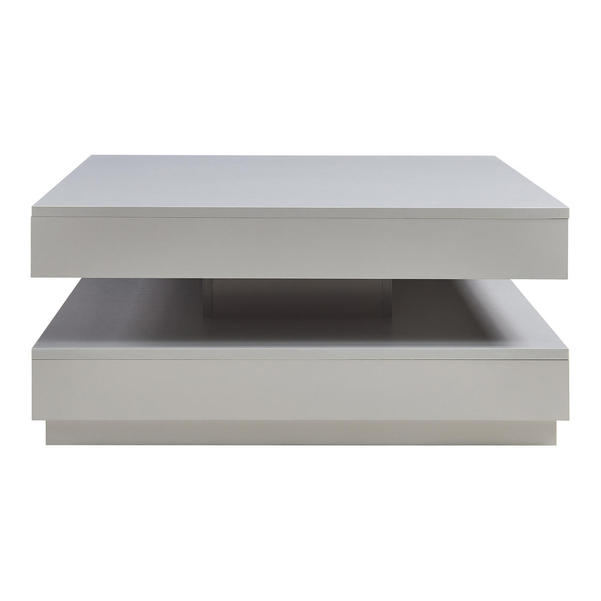 COUCHTISCH Florenz 76/76/38 cm - Hellgrau, Holzwerkstoff (76/76/38cm) - [en.casa]