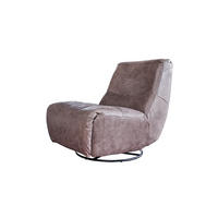 SESSEL ELEKTRISCH VERSTELLBAR CINE Taupe Leder - Taupe/Schwarz, Leder/Metall (87/93/106cm) - KAWOLA