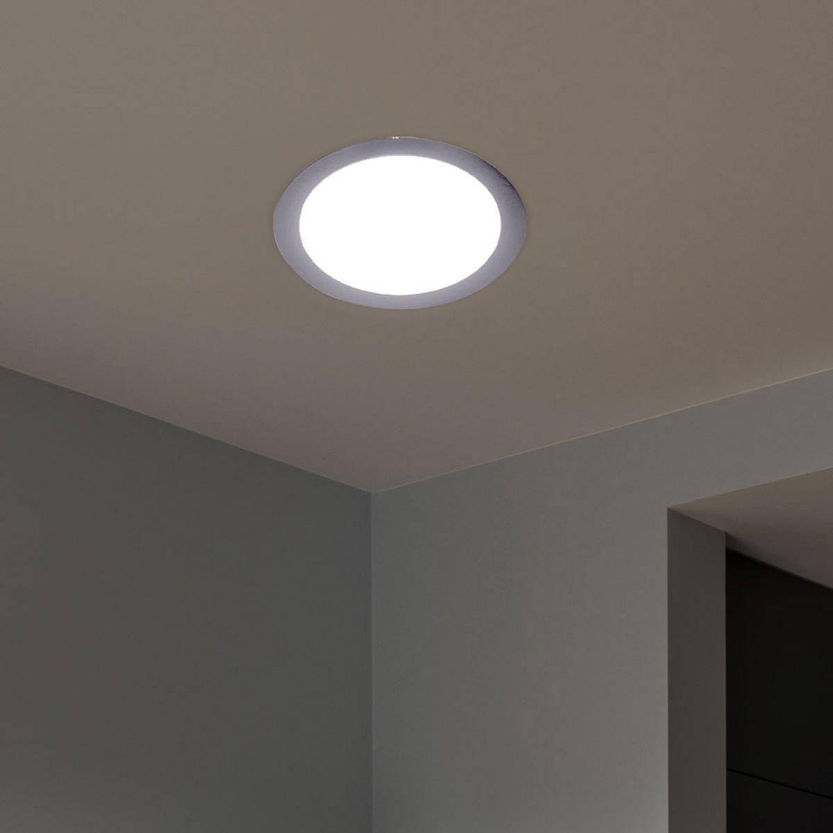 LED EINBAUSTRAHLER Weiß Chrom - Weiß, Metall (8.5/8.5/1.5cm)