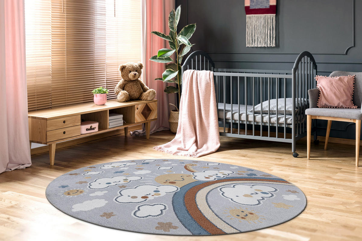 TEPPICH Bono 140 cm - Grau, Textil (140/140cm) - rugsX