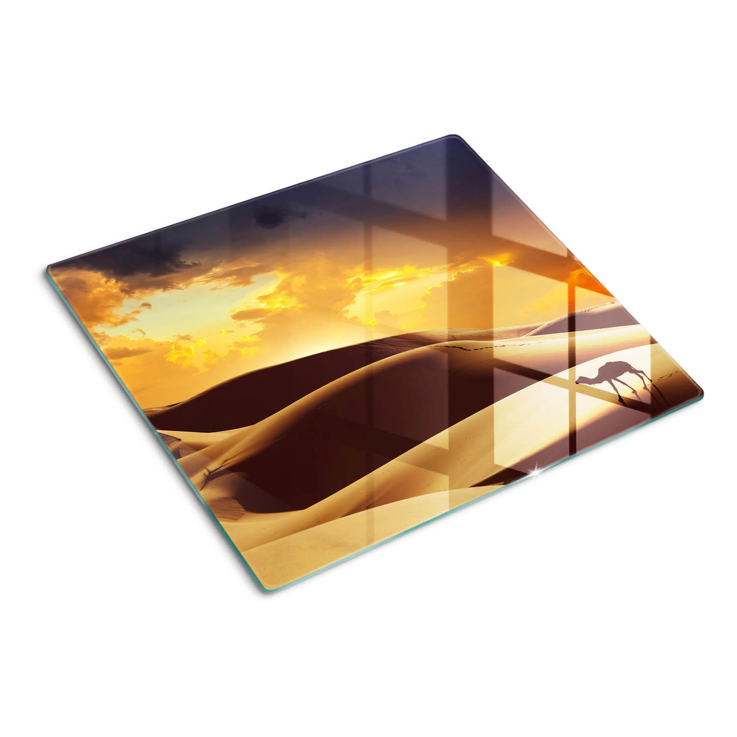 GLASPLATTE 60x52 cm Sahara-Kamel - Orange, Glas (60/0.4/52cm) - TULUP