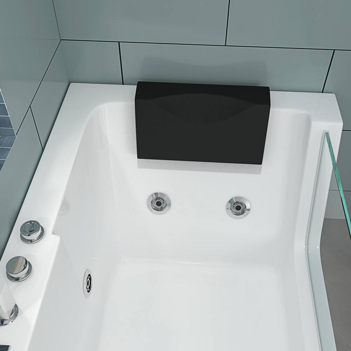 WHIRLPOOL CARICA - Links - Weiß, Keramik (170/59/80cm) - Home Deluxe