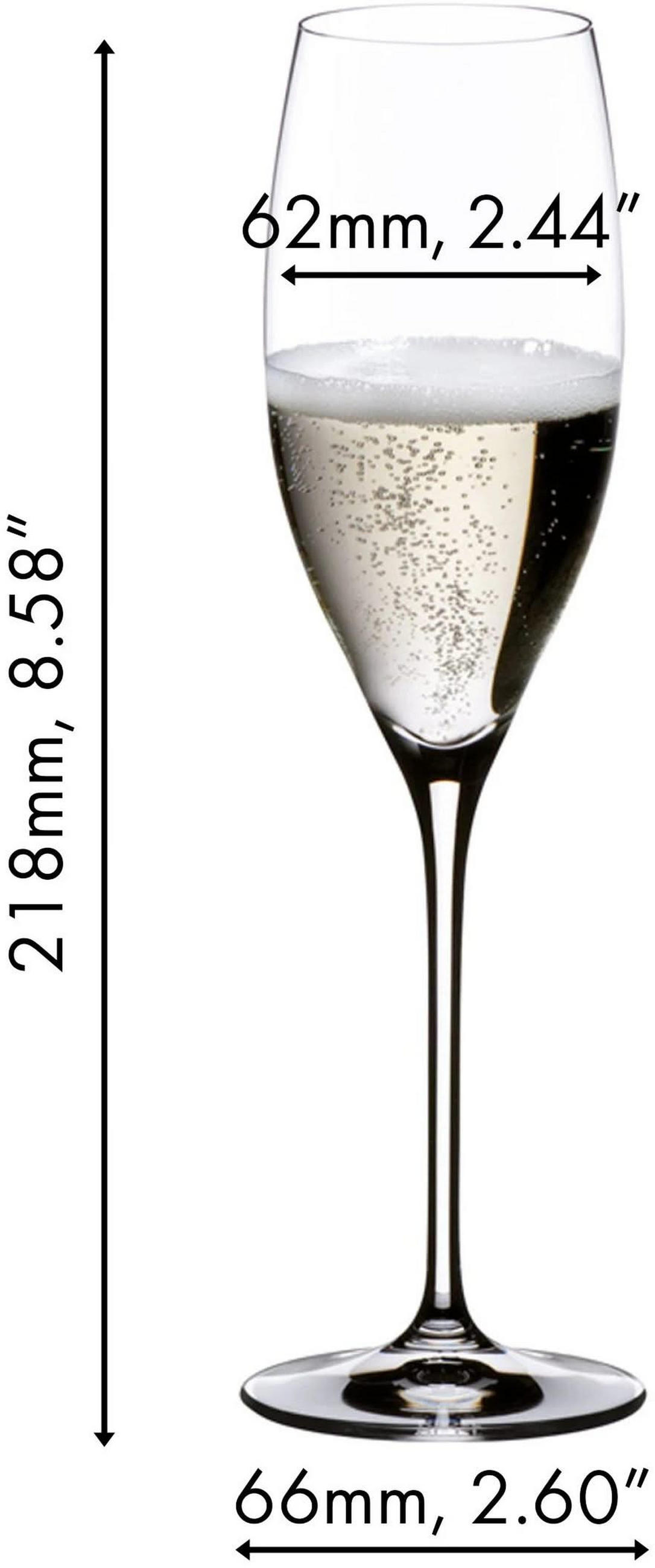 CHAMPAGNERGLAS Vinum Cuvée Prestige, hochwertiges Glas, 230 ml, 2er Set - Transparent, Glas (0.23L) - Riedel