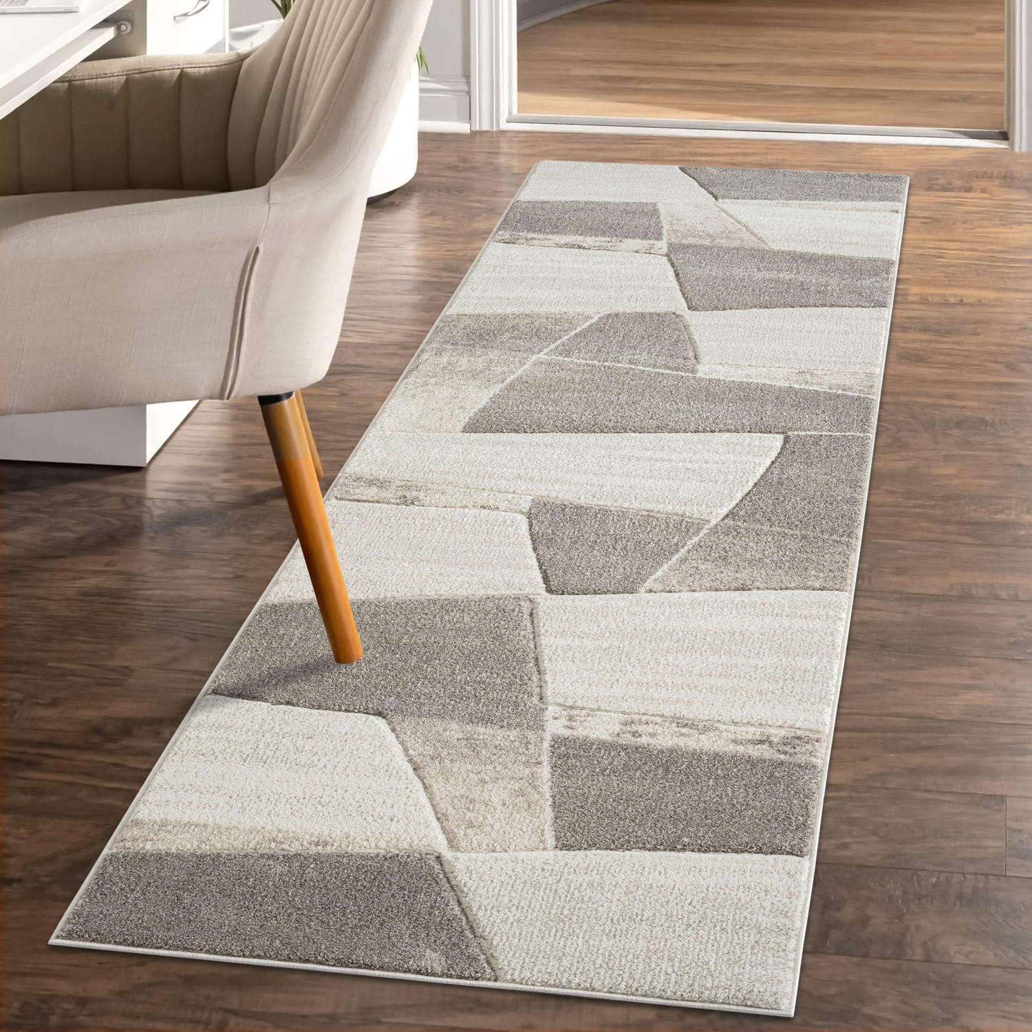 KURZFLOR-TEPPICH Bonito 9053 Braun 80x300 cm - Braun, Textil (80/300cm) - carpet city