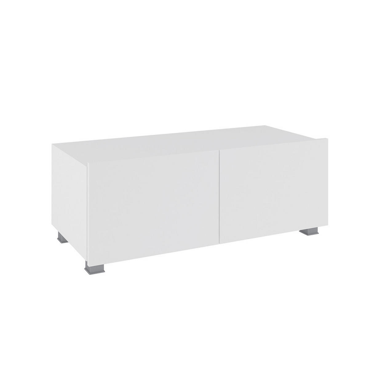 LOWBOARD Cairns-132 - Weiß, Holzwerkstoff (100/37/43cm) - Lomado