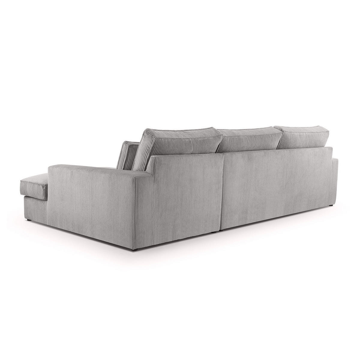 ECKSOFA 4 Sitzer Medan Mini, Grau - Grau, Textil (276/176cm) - Fedve