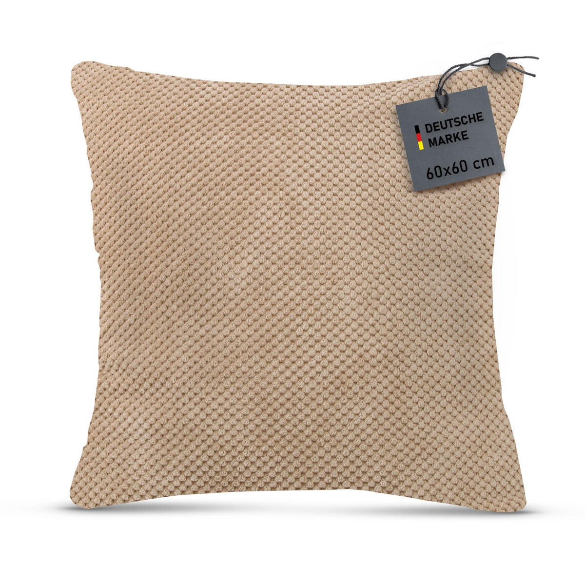 KISSENHÜLLE "Bubble" 60 cm x 60 cm in 3 Farben Beige - Braun, Textil (60/60cm) - Bestlivings