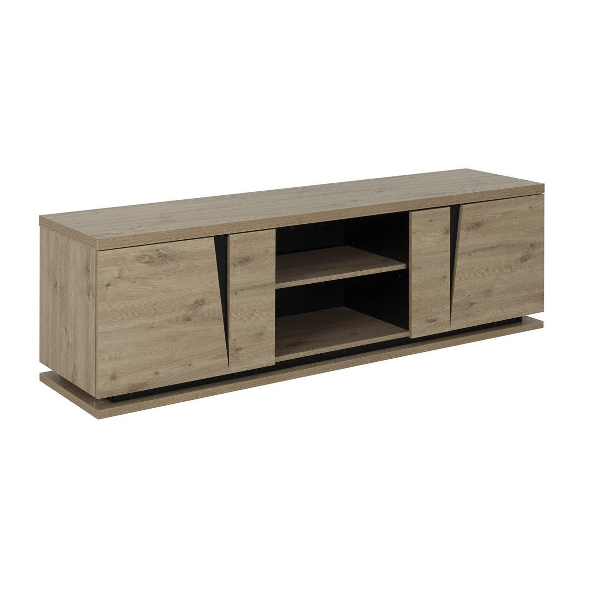 TV-MÖBEL 2 Türen Crack - Französische Herstellung - 181/45/54 cm - Apfelbaumfarben, Holzwerkstoff (45/54/181cm) - Calicosy