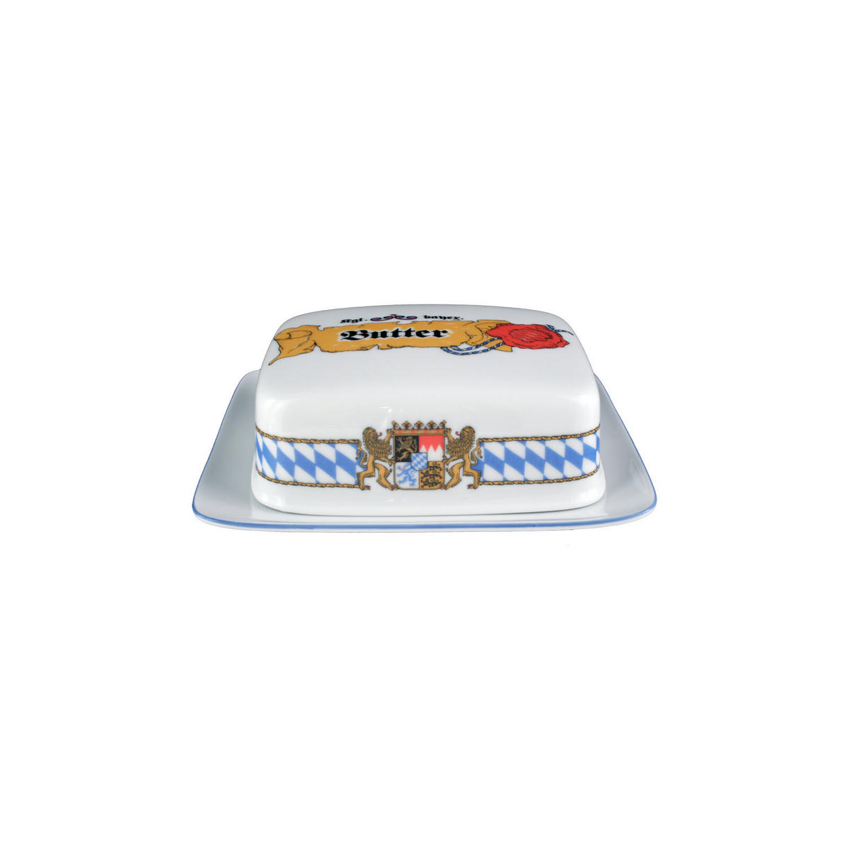 BUTTERDOSE Compact Bayern bunt 250 g - Multicolor, Keramik (14/6.2/17.5cm) - Seltmann Weiden