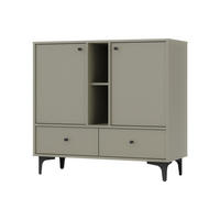 KOMMODE TORINO 100/94/41 cm mit 2 Schubladen 2 Türen Hellgrün - Hellgrün, Holzwerkstoff (100/94/41cm) - MASSENO