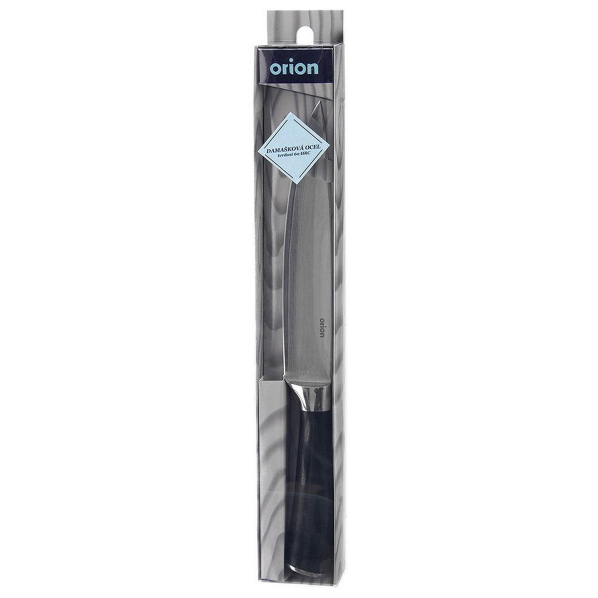 KÜCHENMESSER DAMASKUS Schwarz Silber - Schwarz, Metall (30.5cm) - Orion 