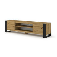 TV LOWBOARD Artisan, Schwarz 188/47/40 - Schwarz, Holzwerkstoff (188/47/40cm) - RAUMHIRSCH FURNITURE