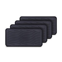SCHUHABTROPFSCHALE ( 4er Pack ) Schuhwanne mit hohem Rand ( 78 x 38 x 2,5cm ) Wasserdichte Abtropfunterlage und Schuhmatte für Schuhe - Schwarz, Kunststoff (38/78cm) - Bestlivings