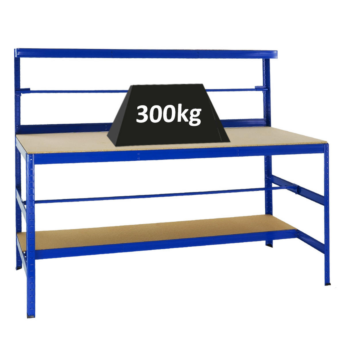 PACKTISCH Tiger Tragkraft 300 kg 150x180x75 cm Blau - Blau, Metall (180/150/75cm) - PROREGAL