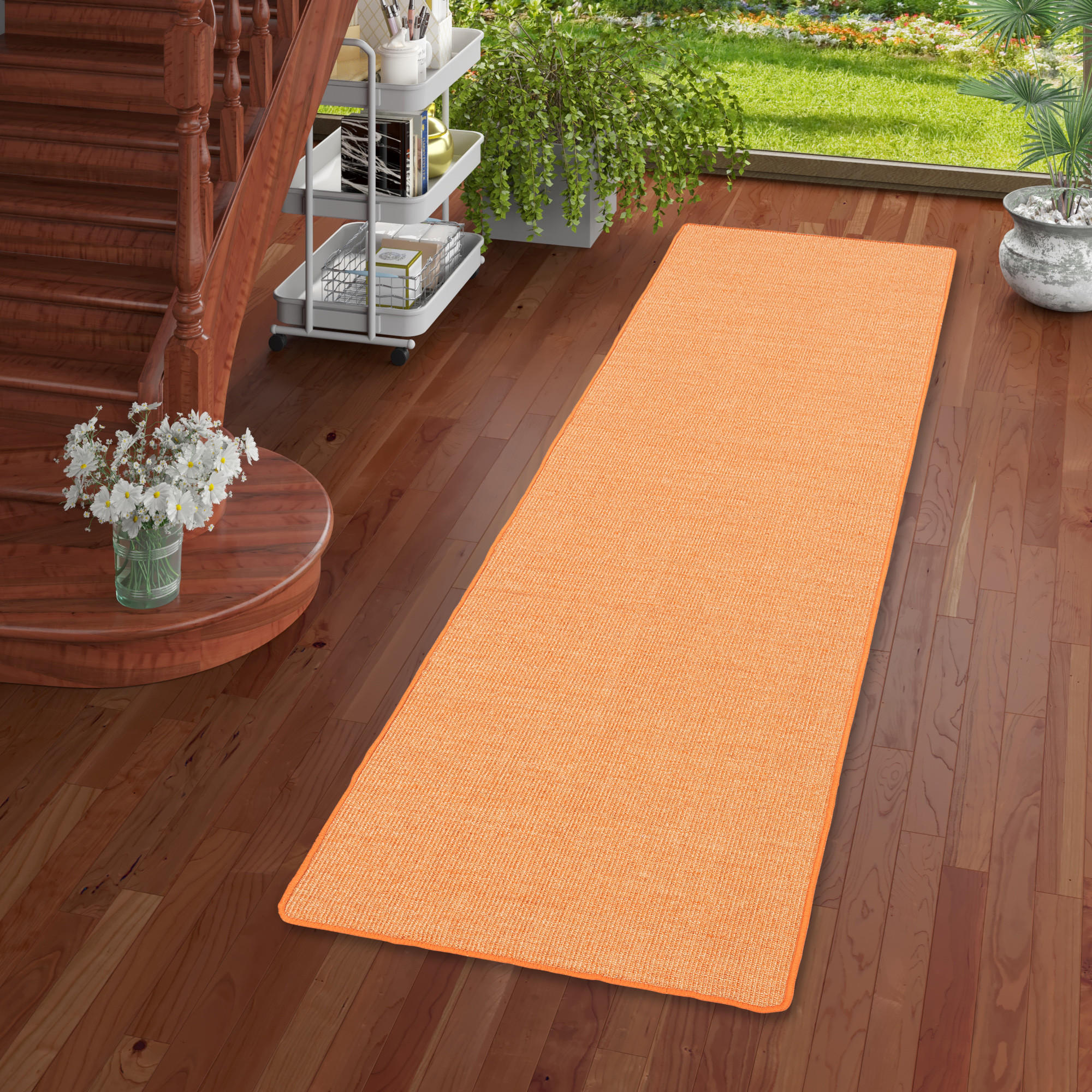 SISAL NATUR LÄUFER TEPPICH - Orange, Textil (80/320cm) - Snapstyle