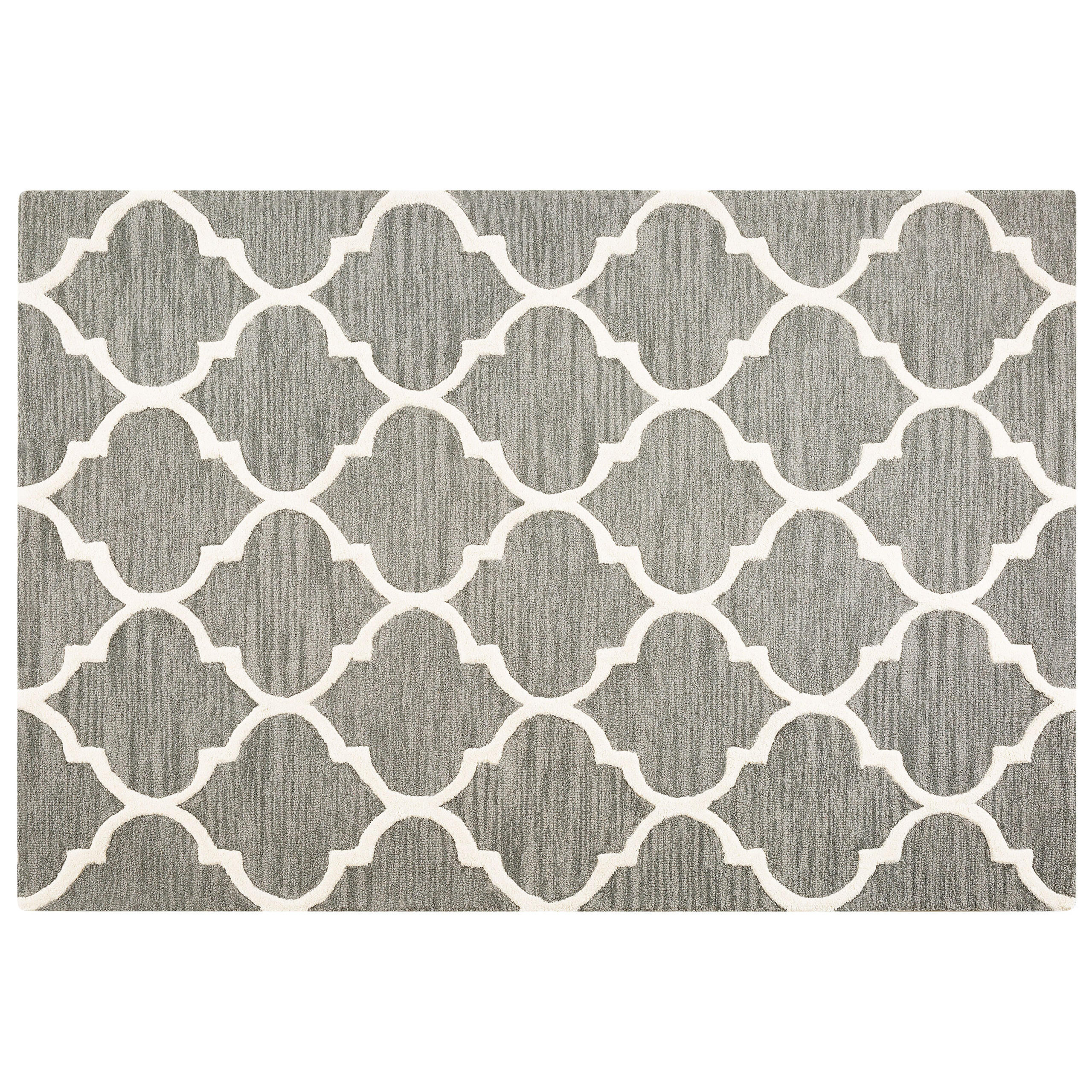 KURZFLOR-TEPPICH Yalova 200/140 cm - Grau, Textil (140/200cm) - Beliani