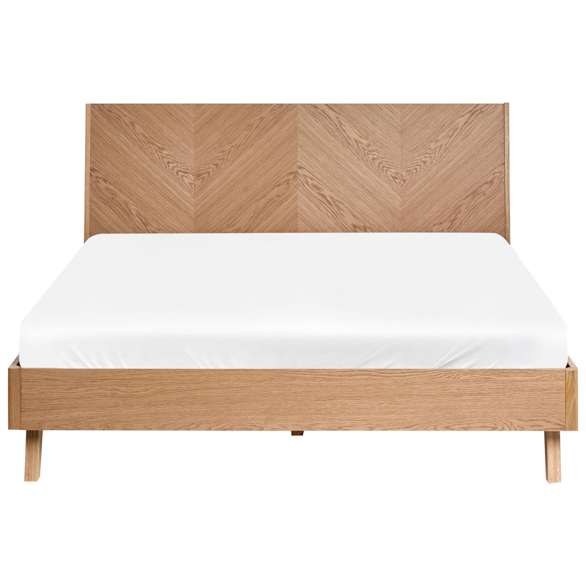 BETT mit Lattenrost 140/200 cm Hellbraun Wizernes - Hellbraun, Holzwerkstoff (140/200cm) - Beliani
