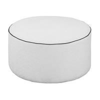 MASSENO Sitzhocker TAURUS, Modern Polsterhocker, Fußhocker Weiß - Weiß, Holzwerkstoff/Textil (73/46/73cm) - MASSENO